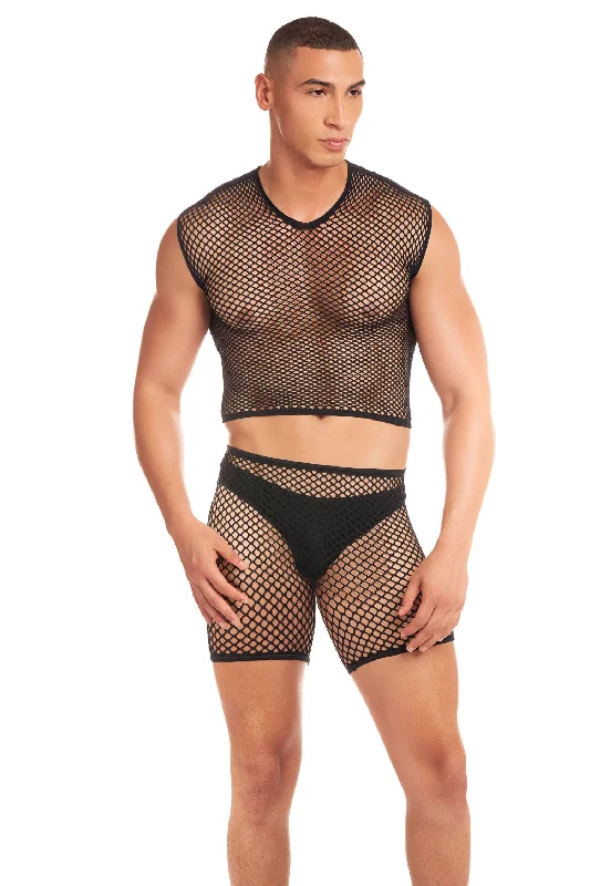 sexy bandit costume-Net-Bula 3pc Set - Small/medium - Black