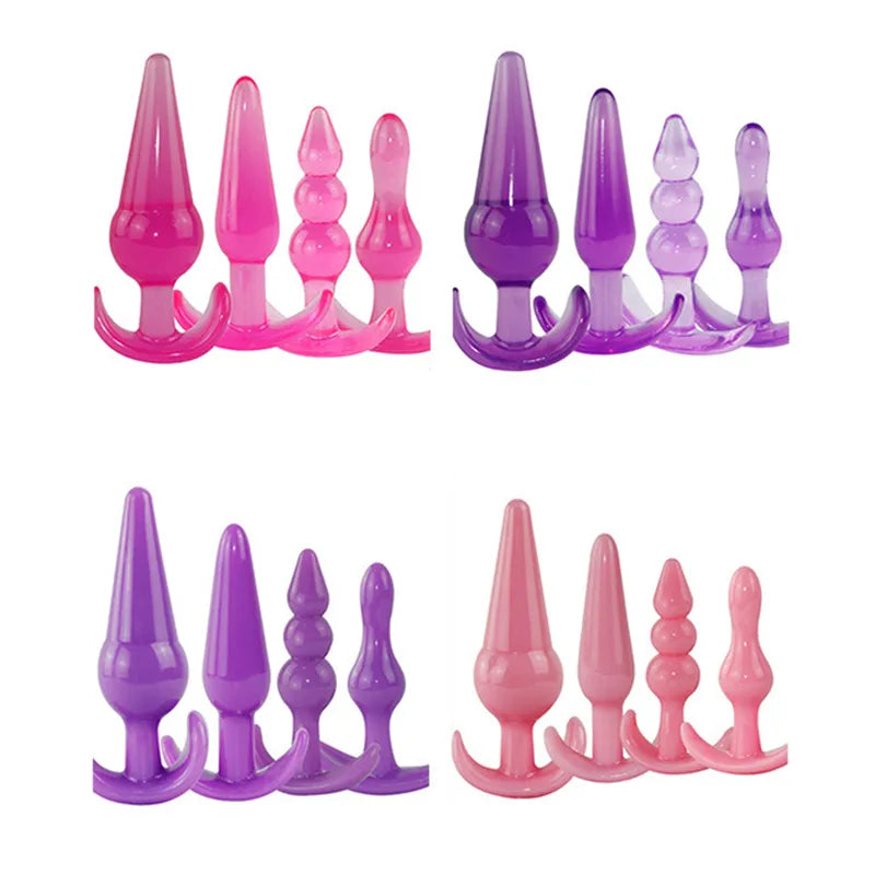 anal toys for beginner comfort-Mini Silicone Anal Plug Beads Jelly Toys Skin Feeling Dildo Adult Sex Toys for Men Butt Plug Sex Products Sex Toys for Women