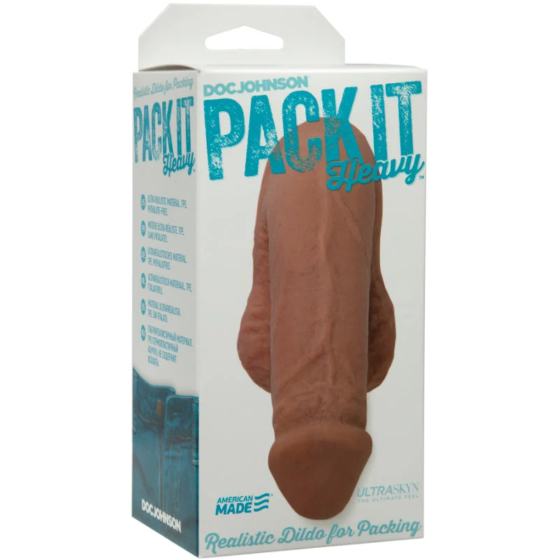 penis-hygiene-products-natural-Pack It - Heavy Realistic Dildo - Caramel