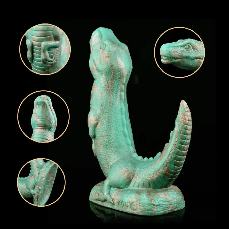 anal toys for whisper-quiet use-Strapless Dinosaur Monster Dildo Butt Plug - Exotic Realistic Silicone Anal Dildos Female Sex Toy