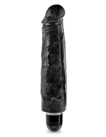 cock ring peak design-King Cock 7Inch Vibrating Stiffy - Black