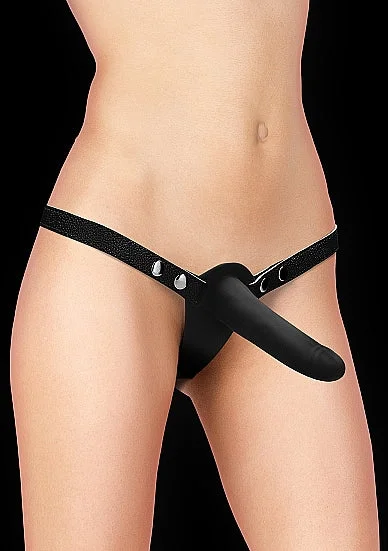 cock ring user style-Silicone Strap-On - Adjustable - Black - One Size