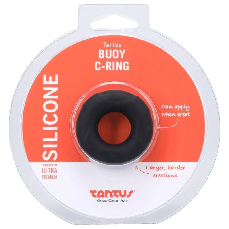 anal toys for bedroom relaxation-Buoy C-Ring Medium Onyx