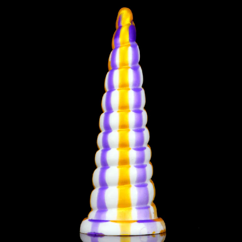 anal toys for naughty play-Pyramid Anal Dildo Butt Plug - Exotic Color-Mixing Silicone Vaginal Prostate Massager