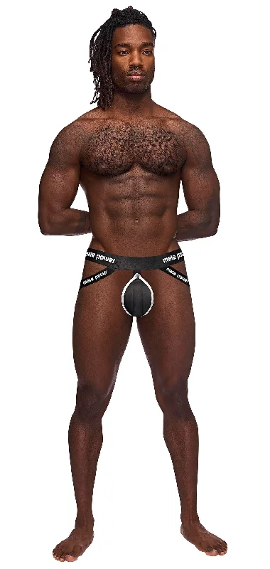 low-cut satin teddy-The Helmet Jock - Large/ X-Large - Black