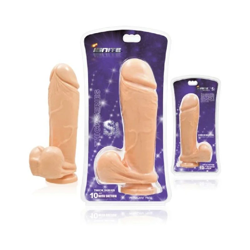 cock ring gentle style-Thick Cock Balls Suction Cup Flesh 10 Inches