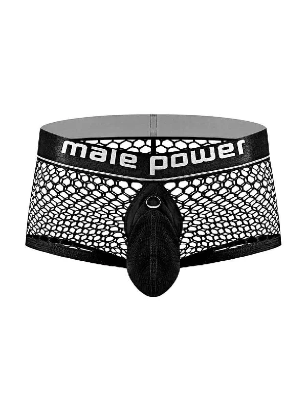 men’s hemp boxers-Cock Pit Net Mini Cock Ring Short - Extra Large -  Black