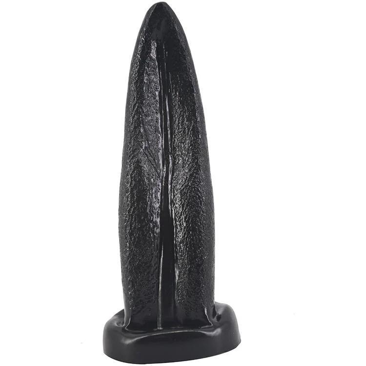 anal toys for erotic vibes-Tongue Shape Anal Plug Black