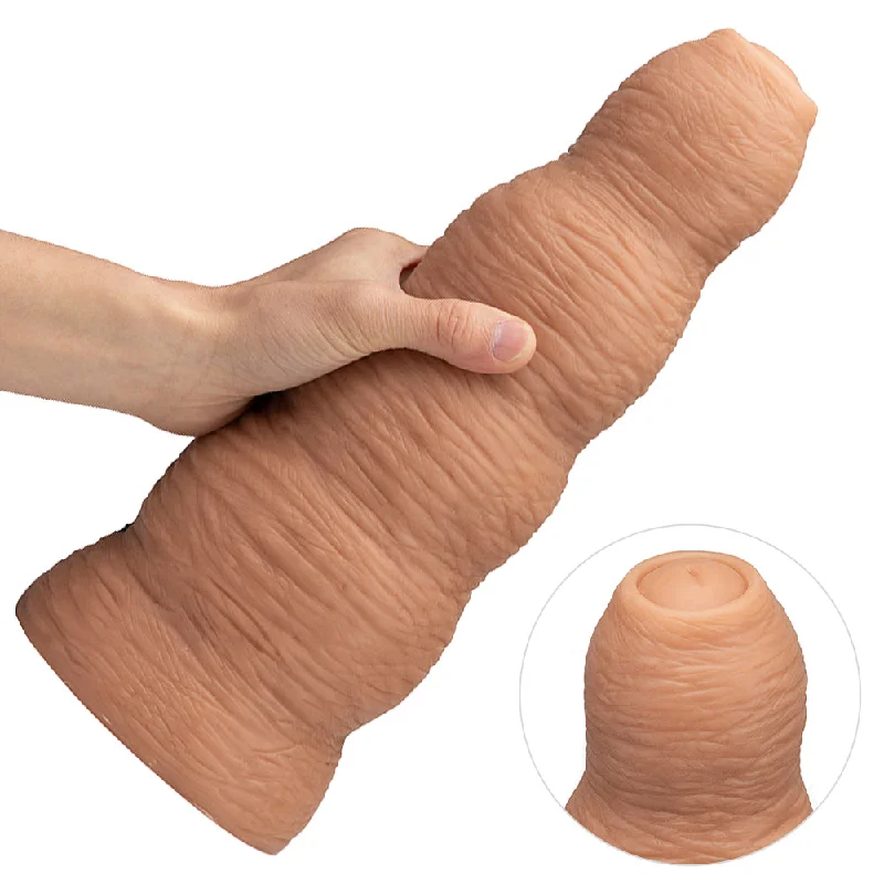 anal toys for erotic comfort-Huge Foreskin Anal Dildo Butt Plug - 12.7-inch Giant Realistic Dildos G Spot Anal Toys