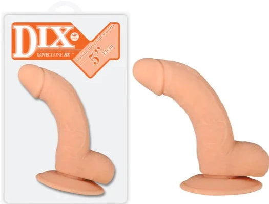 penis-measurement-techniques-easy-Dix Realistic Dong with Balls and Suction Cup 5 inch Flesh Dildo