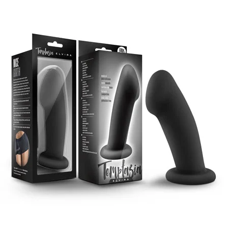 penis-erection-strength-foods-Blush Temptasia Elvira 6 in. Silicone Dildo with Suction Cup Black