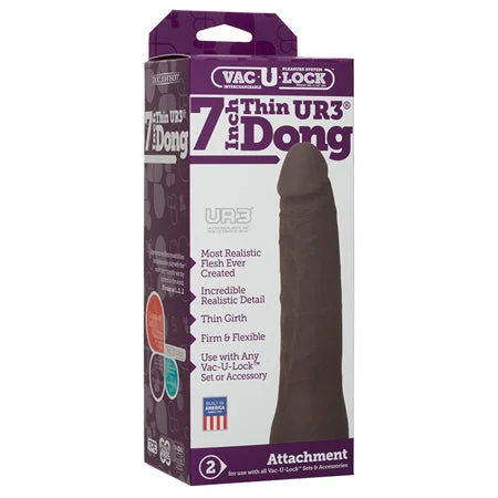 penis-strength-tips-daily-Vac-U-Lock- 7-Inch Thin Dong - ULTRSKYN Black