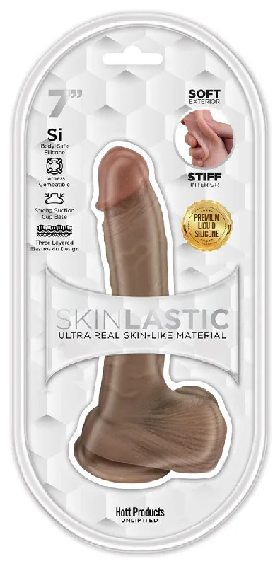 penis-growth-facts-scientific-Skinsations - Skinlastic - Sliding Skin Dildo -   7-Inch With Suction Base