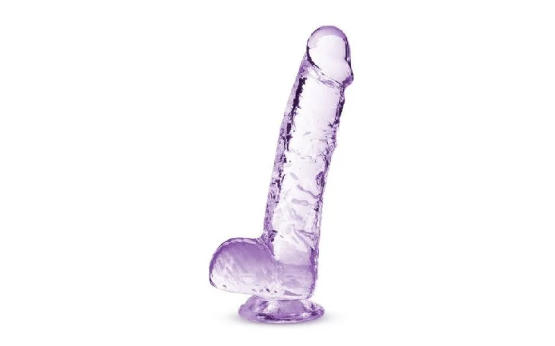 anal toys with flexible beads-Naturally Yours 6" Crystaline Dildo Amethyst