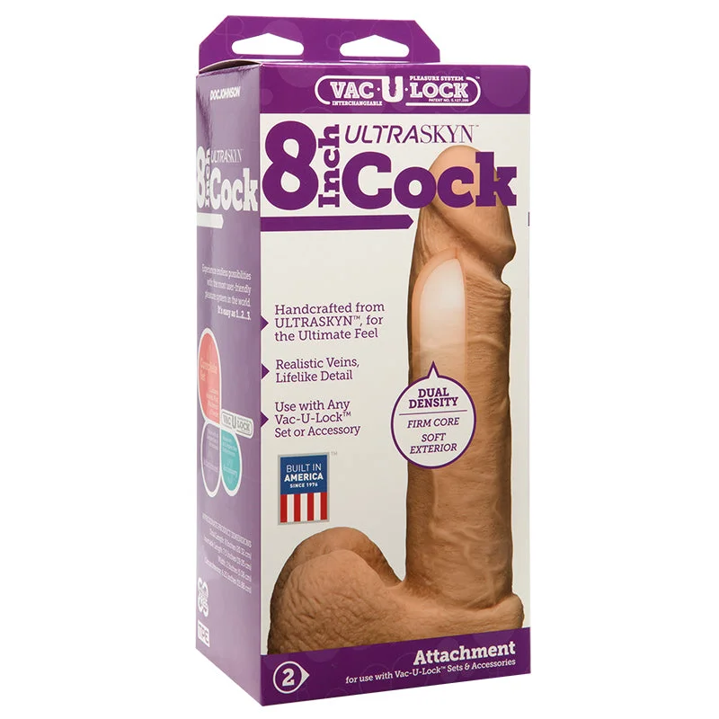 cock ring rugged design-Vac-U-Lock - 8-Inch ULTRASKYN Cock White