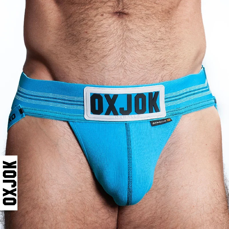 men’s cooling briefs-Slingjock Upthrust Slider-Strap Jock Pool Medium