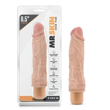 penis-enhancement-techniques-safe-Blush Dr. Skin Vibe 10 Realistic 8.5 in. Vibrating Dildo Beige