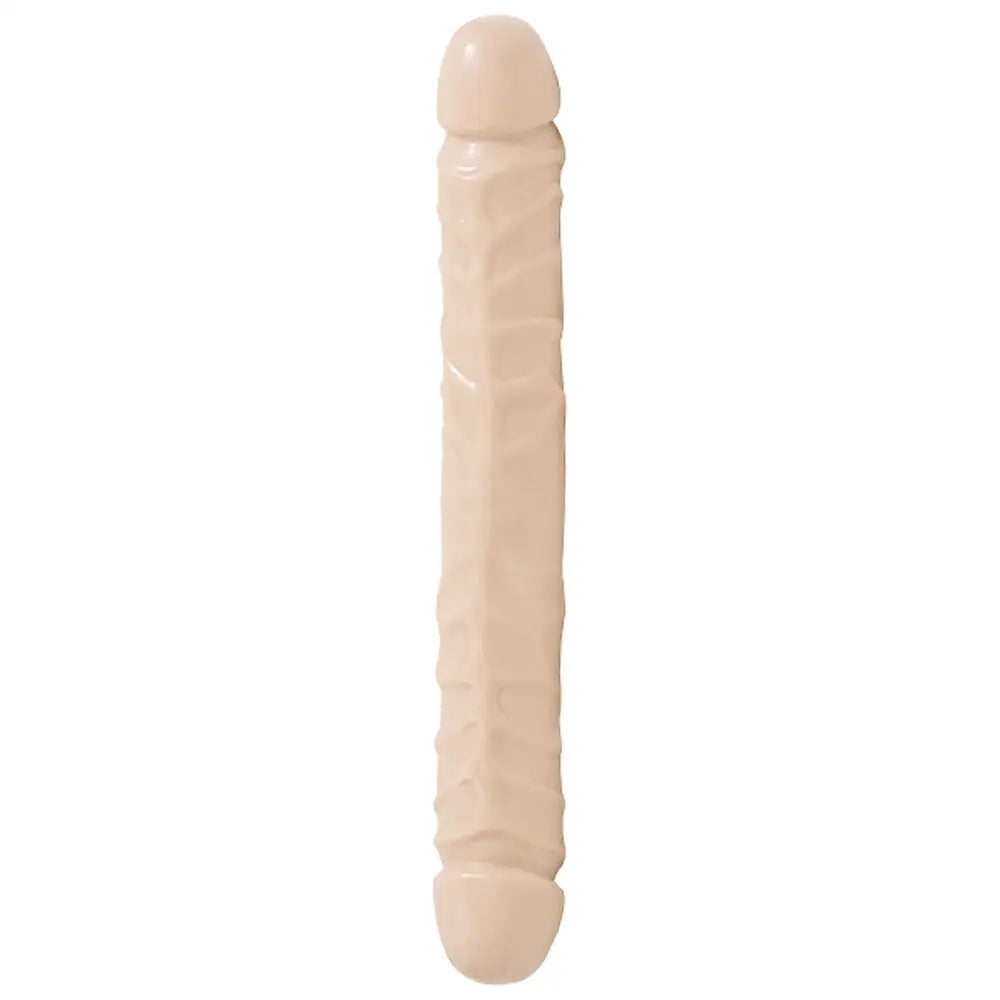 Dildo-flared-12-inch Rubber Large Double-ended Dildo with Vein Detail