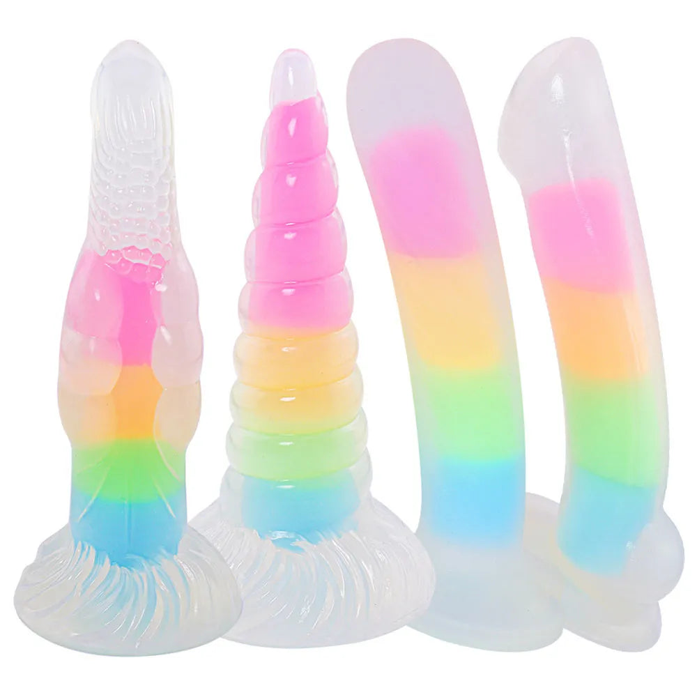 anal toys with narrow vibes-Luminous Anal Monster Suction Cup Dildo