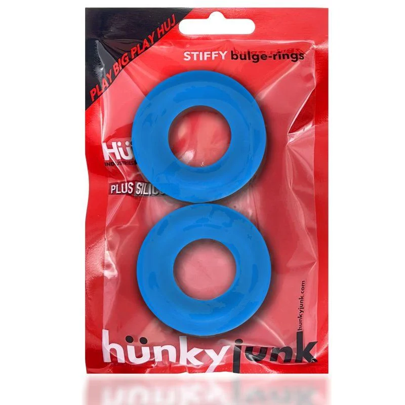 anal toys for bedroom vibes-Stiffy 2 Pc Bulge Cockrings by HunkyJunk Teal Ice