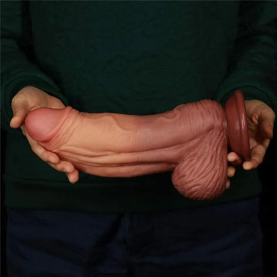 Penis 相关 (150个)：10 INCH DUAL-LAYERED SILICONE NATURE HUGE DILDO