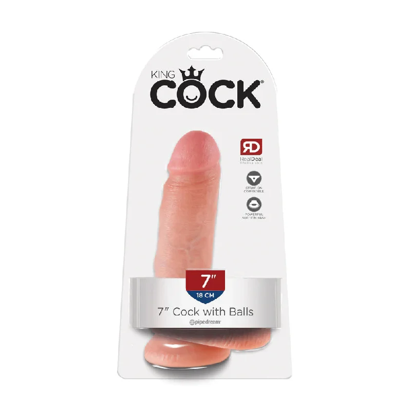 cock ring power grip-King Cock 7" Cock with Balls Flesh