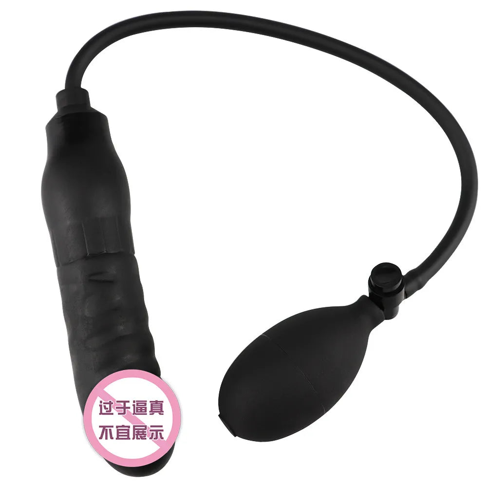 anal toys for discreet enjoyment-Inflated Anal Plug Separate Pump Needs Male Prostate Massager Anus Extender Dilatador Anal Dildo Sex Toys for Women Men