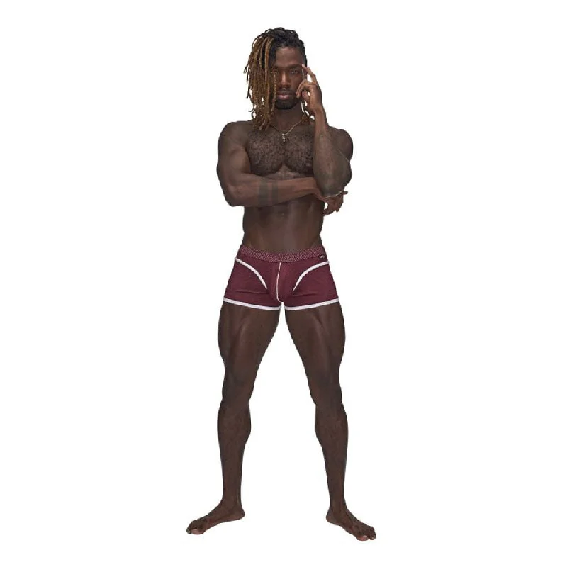 seamless cheeky thong-Sport Mesh Sport Short - Small - Burgundy