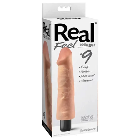 penis-skin-allergy-treatments-Pipedream Real Feel Lifelike Toyz No. 9 Realistic 8 in. Vibrating Dildo Beige