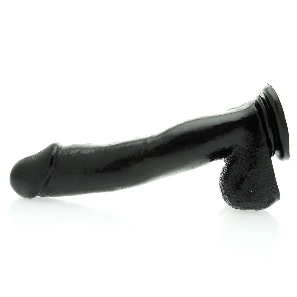 Penis-dotted-12-inch Realistic Large Black Penis Dildo with Suction-cup