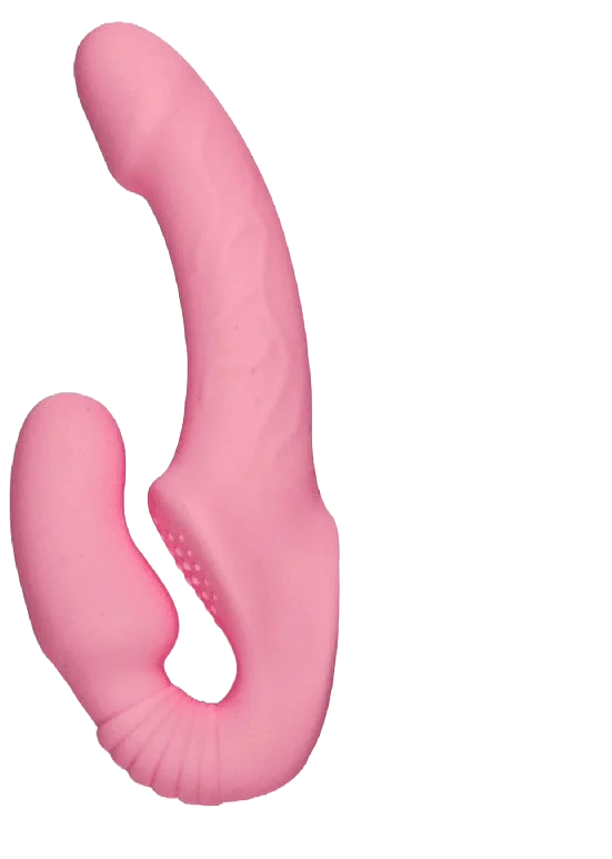 Penis-spasming-Double Strapless Vibrating Strap-on Dildo