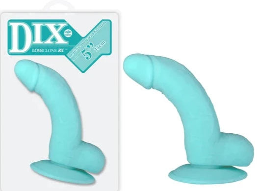 penis-skin-repair-products-Dix Realistic Dong with Balls and Suction Cup 5 inch Tiffany Blue Dildo