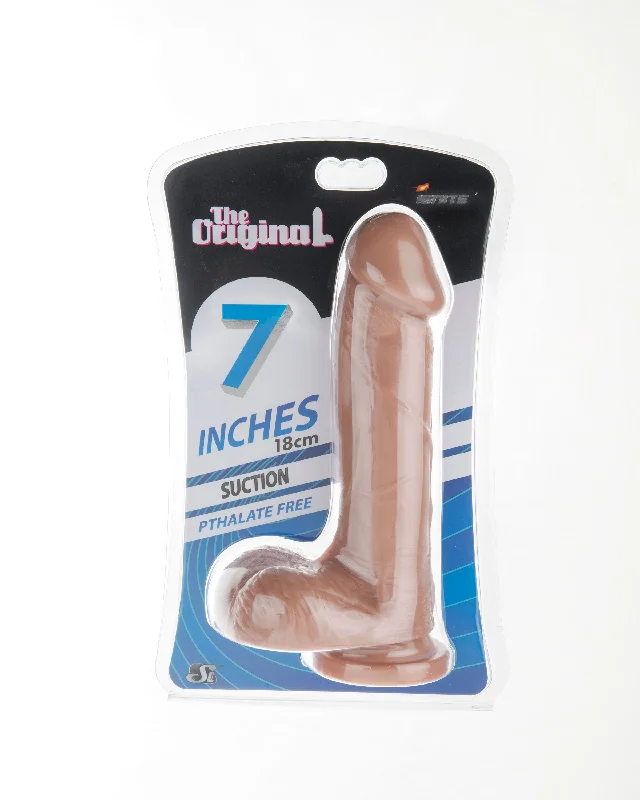 cock ring rapid style-Si-20417 7in COCK W/BALLS W/SUCTION-CARAMEL