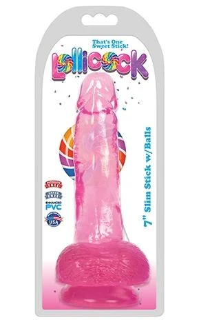 penis-health-monitoring-guide-7" Slim Stick with Balls - Cherry Ice