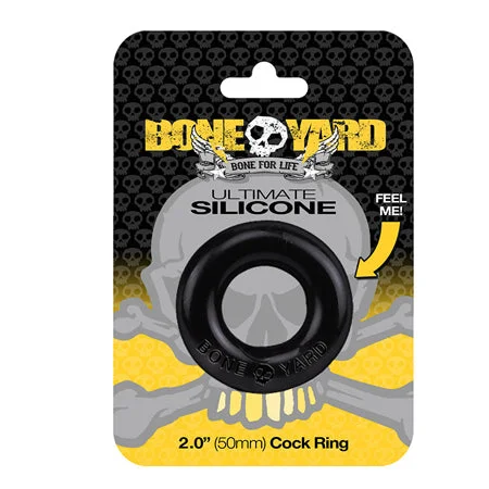 cock ring ultra light-Boneyard Ultimate Silicone Cock Ring Black