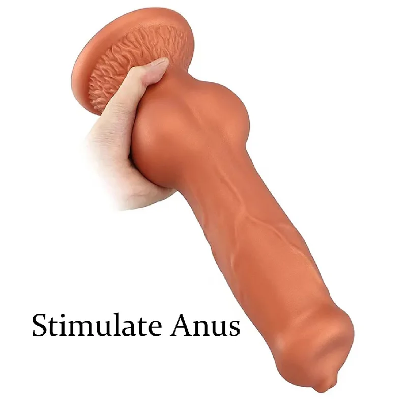 anal toys with lustrous finish-Big Dog Dildo Anal Plug - Realistic Animal Dildos Dilator Sex Toys for Women Men