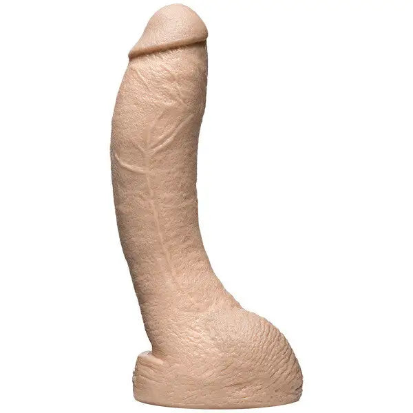 Dildo-musty-10-inch Doc Johnson Rubber Flesh Pink Large Realistic Dildo