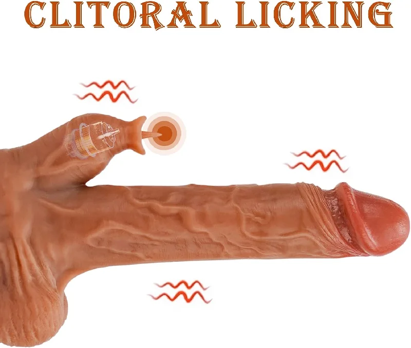 Penis-zigzag-Erocraves multi function thrusting and rabbit licking dildo