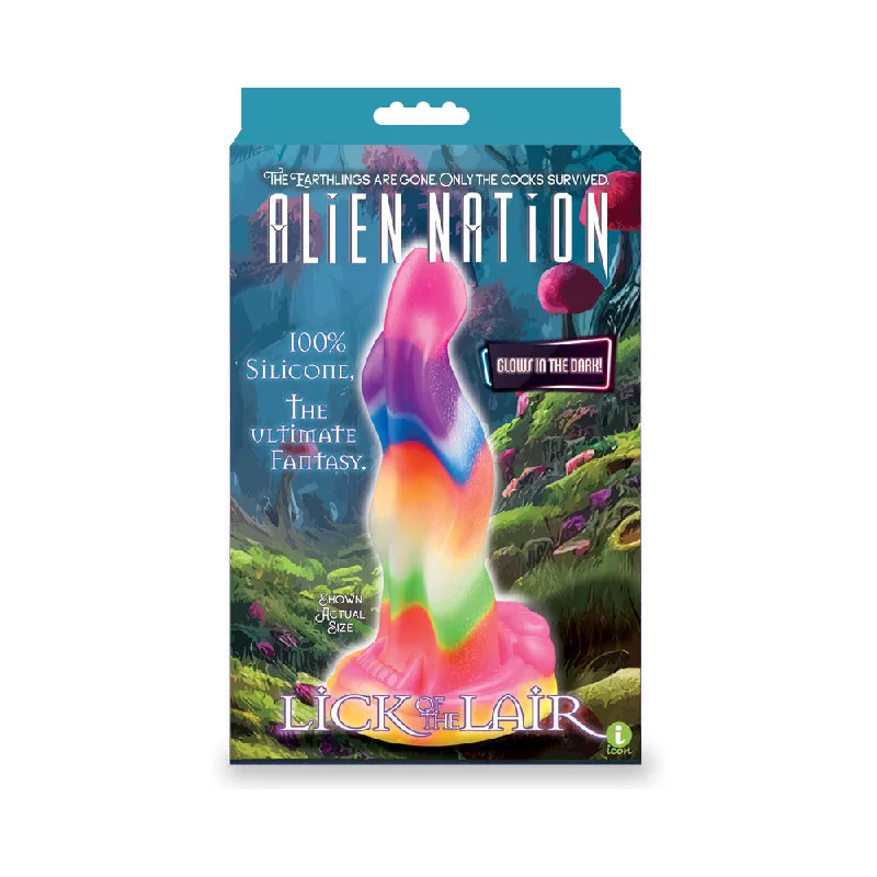 penis-erection-strength-foods-AlienNation Lick of the Lair 7 in. Glow-in-the-Dark Silicone Dildo