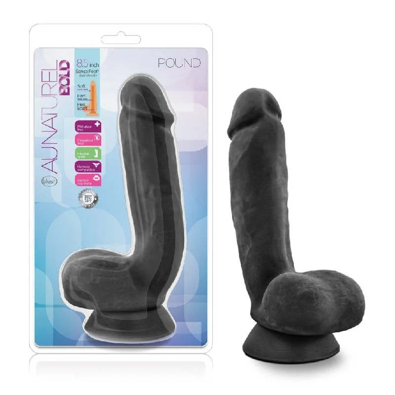 anal toys with tiny base-Au Naturel Bold Pound 8.5in Dildo Black