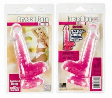 penis-circumcision-care-instructions-Crystal Cote Silicone Double Dong  4.5-inch - Fuchsia