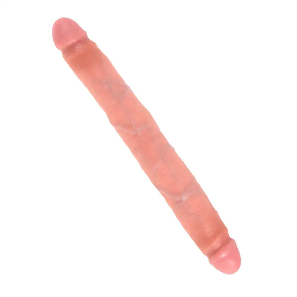 Penis-fleeting-12-inch Realistic Feel Flesh Double-ended Penis Dildo for Couples