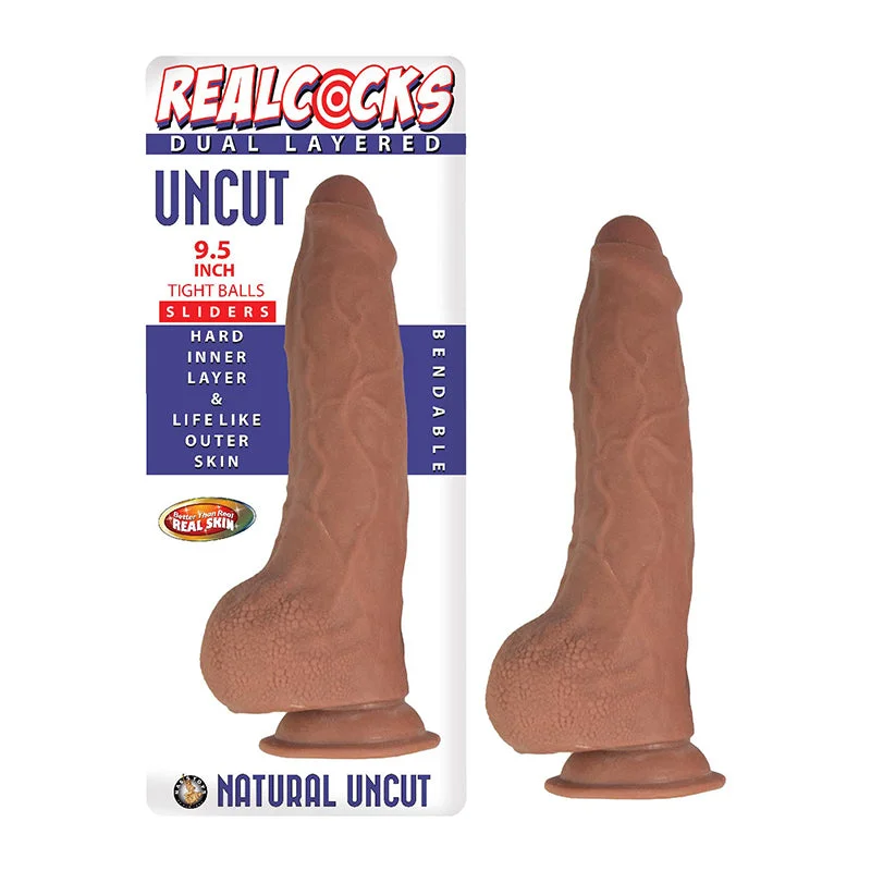 cock ring swift wear-Realcocks Dual Uncut Slid Tight 9.5in Br