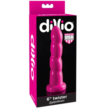 penis-massage-techniques-easy-Pipedream Dillio 6 in. Twister Dildo With Suction Cup Pink