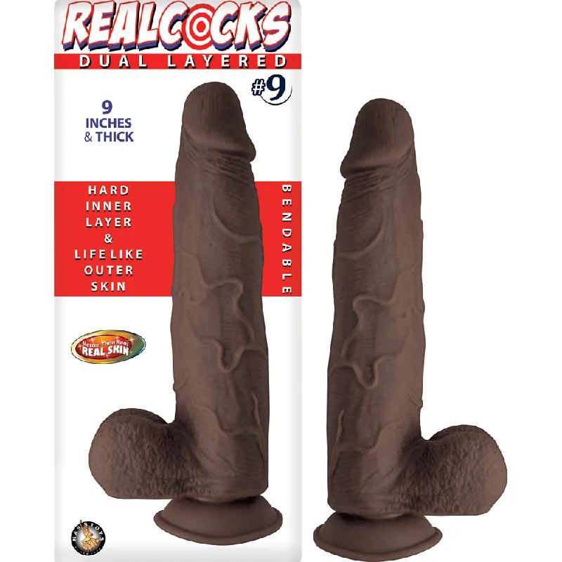 cock ring budget texture-Realcocks Dual Layered #9 Dark Brown