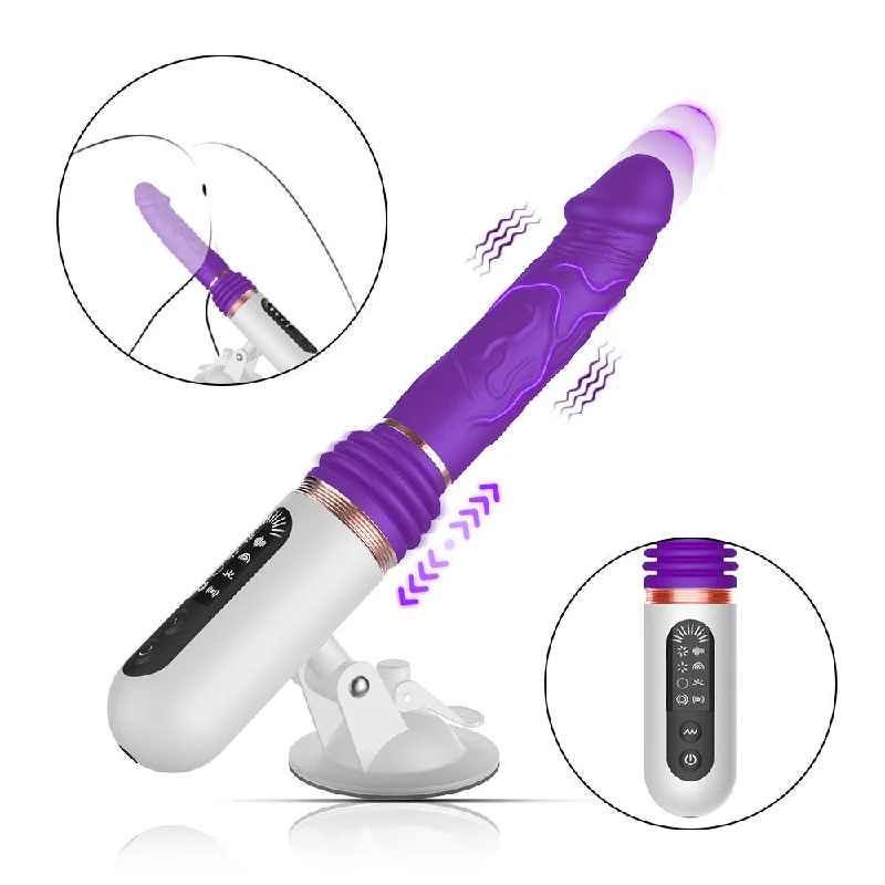 Dildo-chaotic-5 Thrusting & 8 Vibrating Dildo Machine with Handle and Sucker