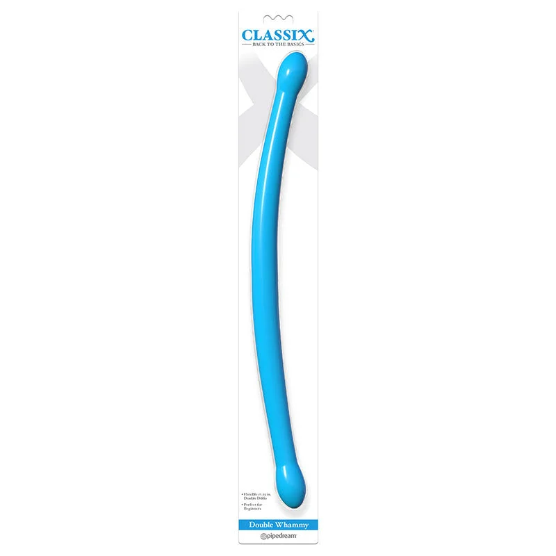 Dildo-domestic-Classix Double Whammy Blue Dual Dildo