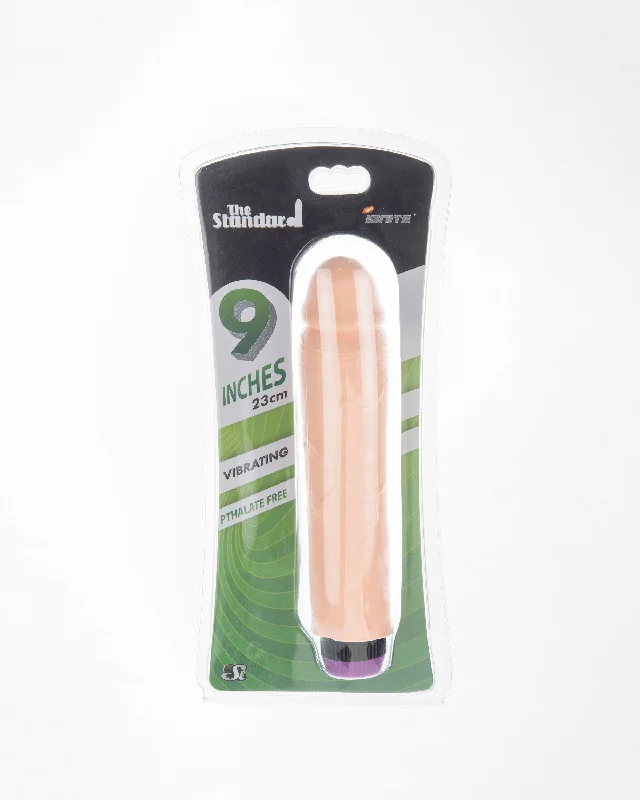 cock ring peak grip-Si-10410 9in VIBRATING COCK-VANILLA