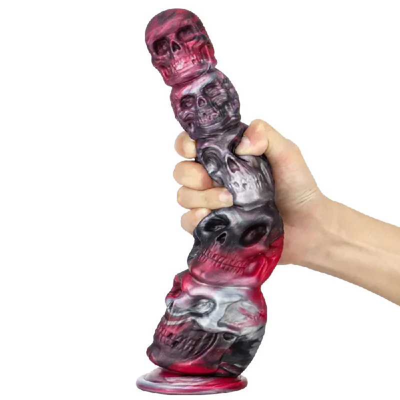 anal toys with wavy design-Skeleton Monster Dildos Butt Plug - Huge Anal Dildo Vagina Prostate Massager