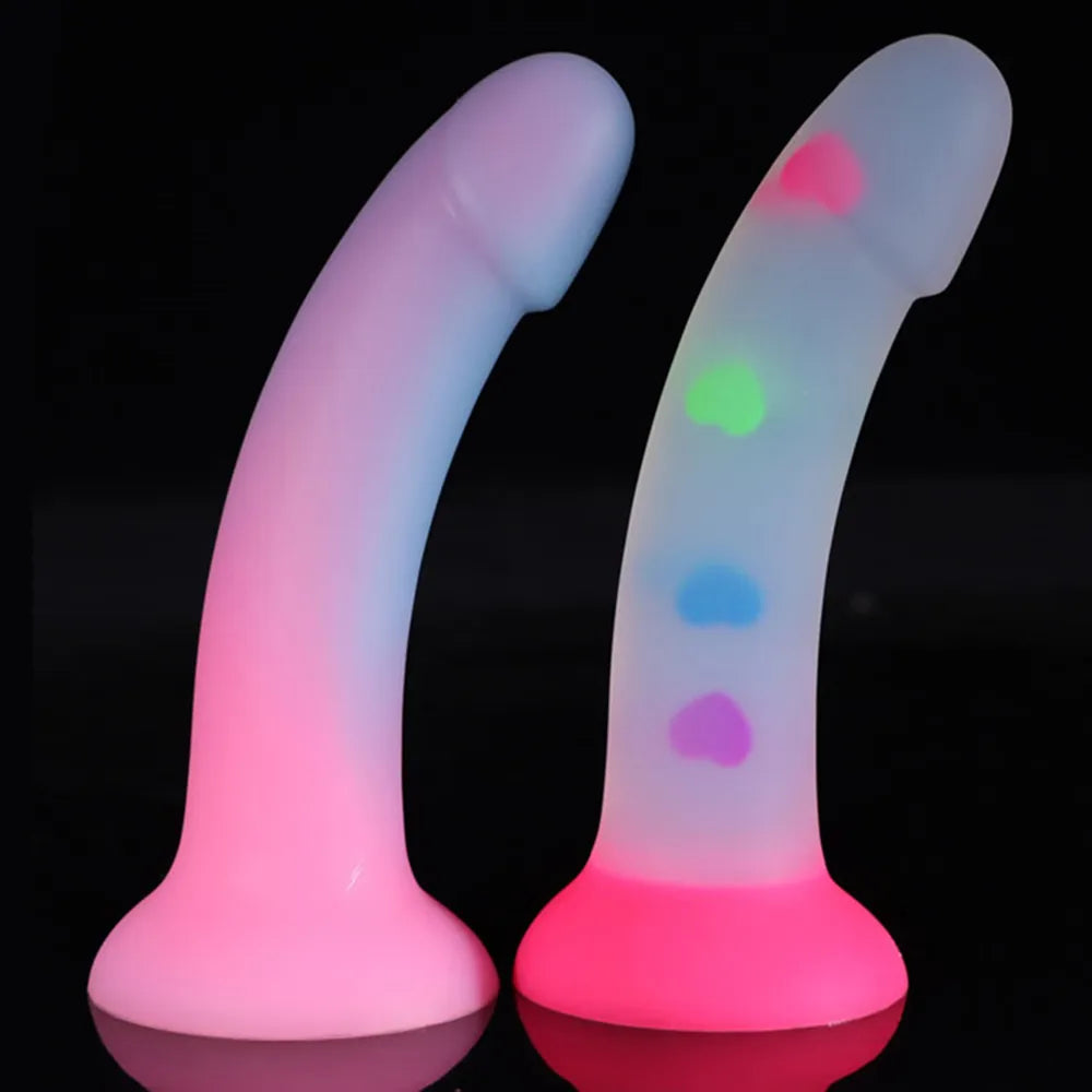 anal toys for gradual play-New Luminous Dildo Anal Plug Silicone Small Penis Adult Toys Prostate Massage Anal Toys Buttplug Sex Toy for Women Sex Products